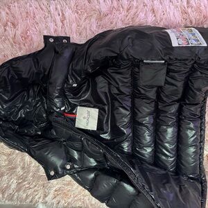 Moncler Shiny Black Down Jacket